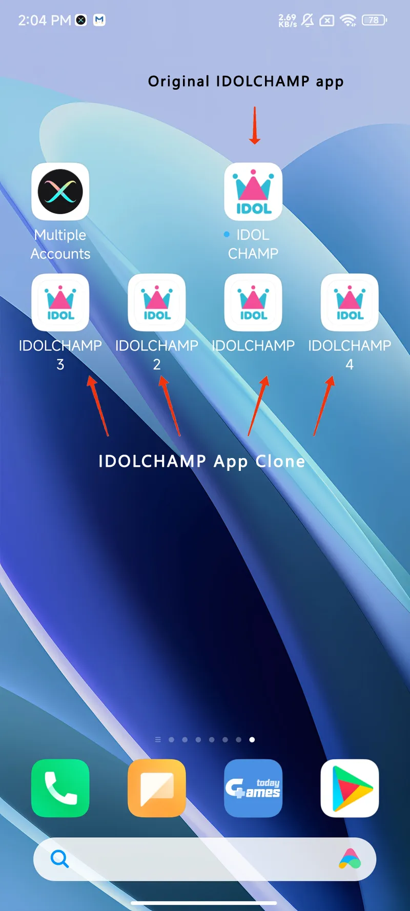 IDOLCHAMP clone android