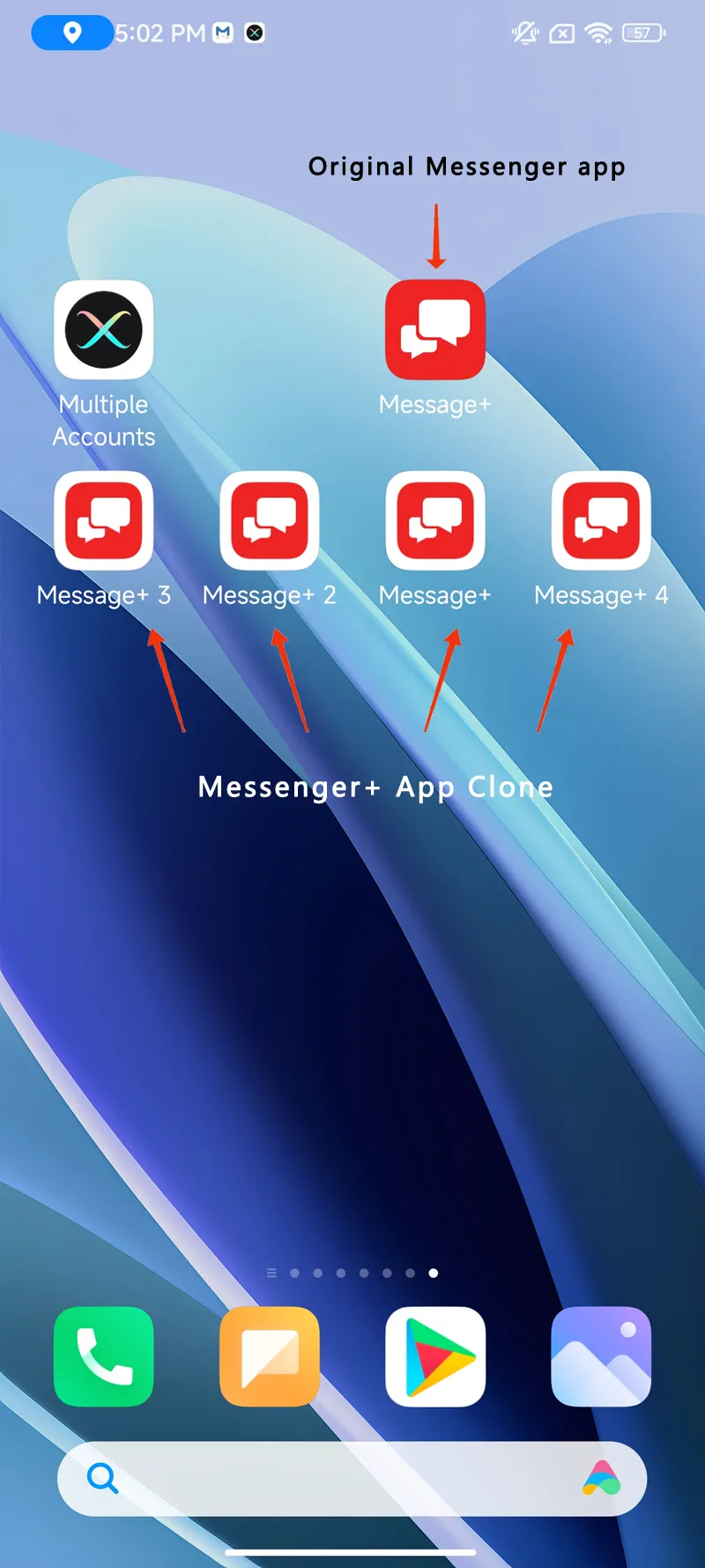 Messages clone android