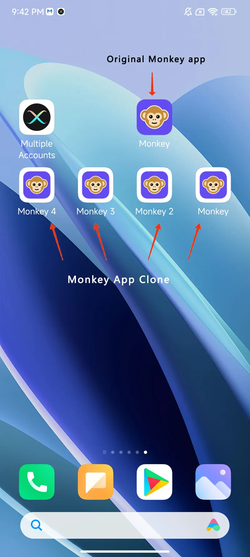 Monkey clone android