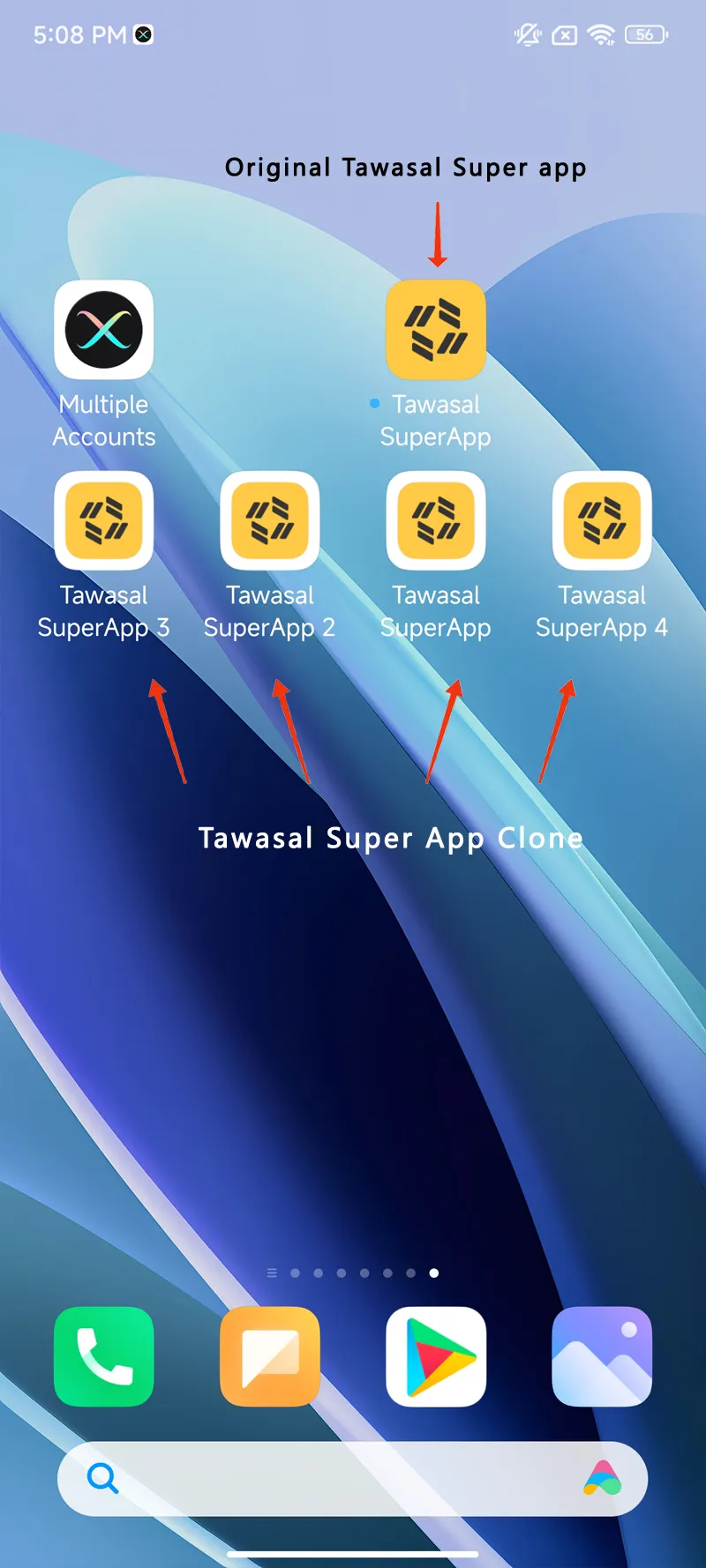 Tawasal SuperApp clone android