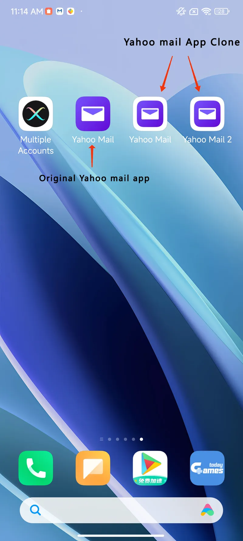 Yahoo mail clone android