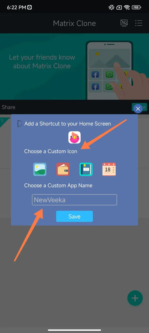 Steps to rename and modify the app icon