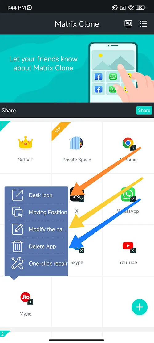 How to use the cloned MyJio