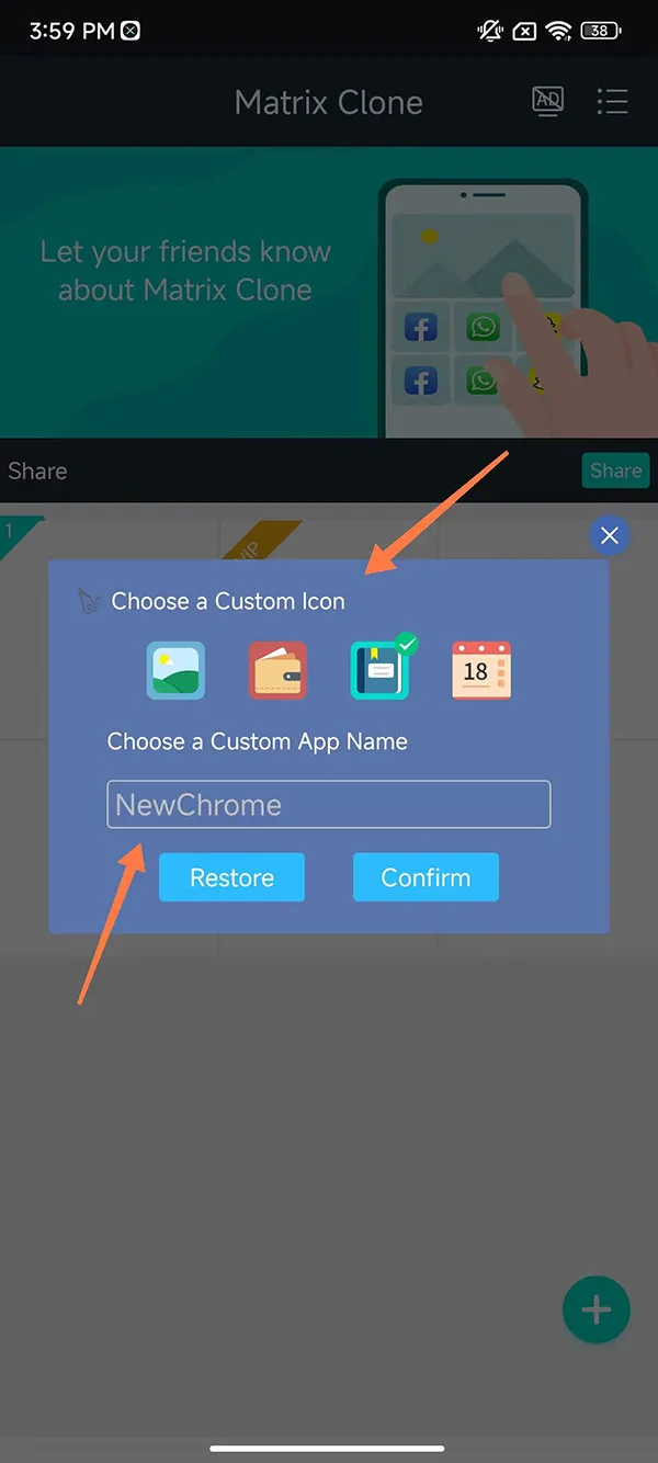 Steps to rename and modify the app icon