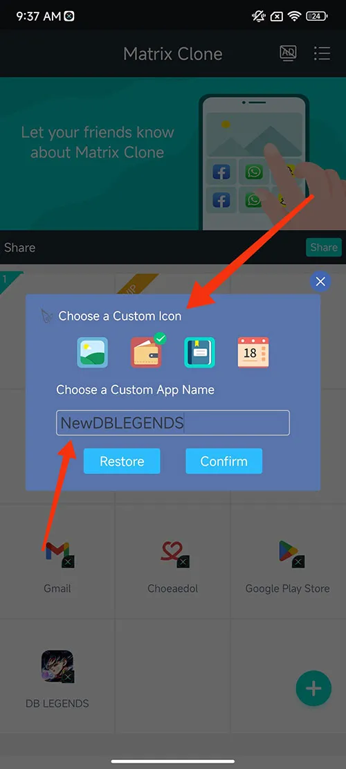 Steps to rename and modify the app icon