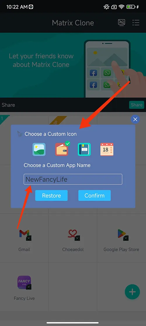 Steps to rename and modify the app icon