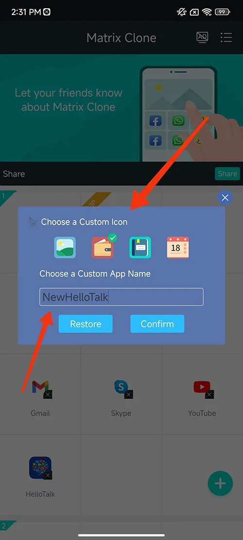 Steps to rename and modify the app icon