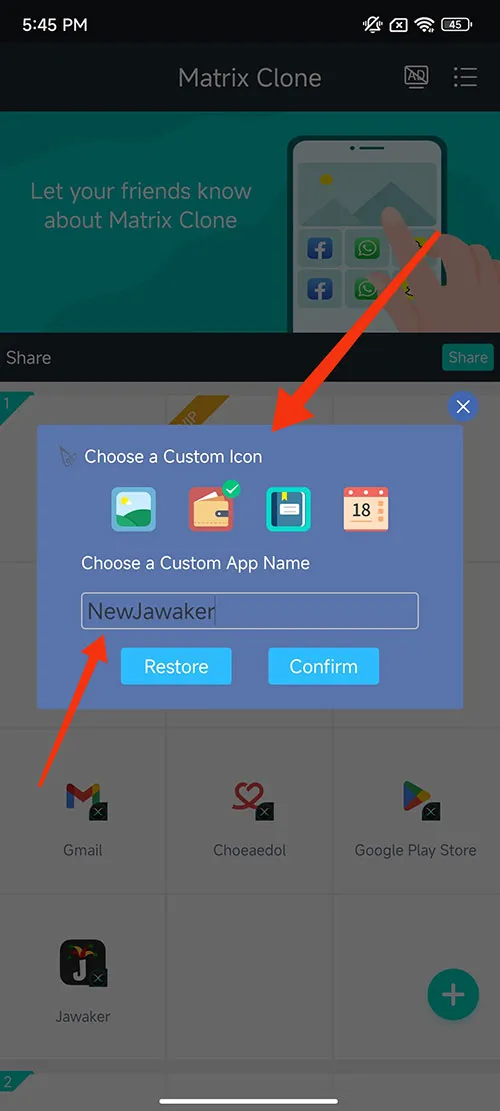 Steps to rename and modify the app icon