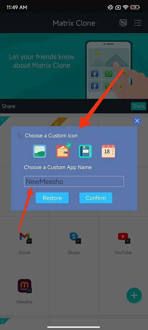 Steps to rename and modify the app icon