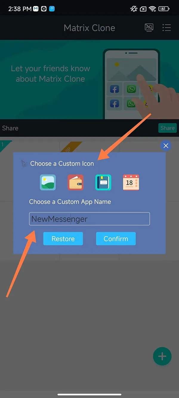 Steps to rename and modify the app icon