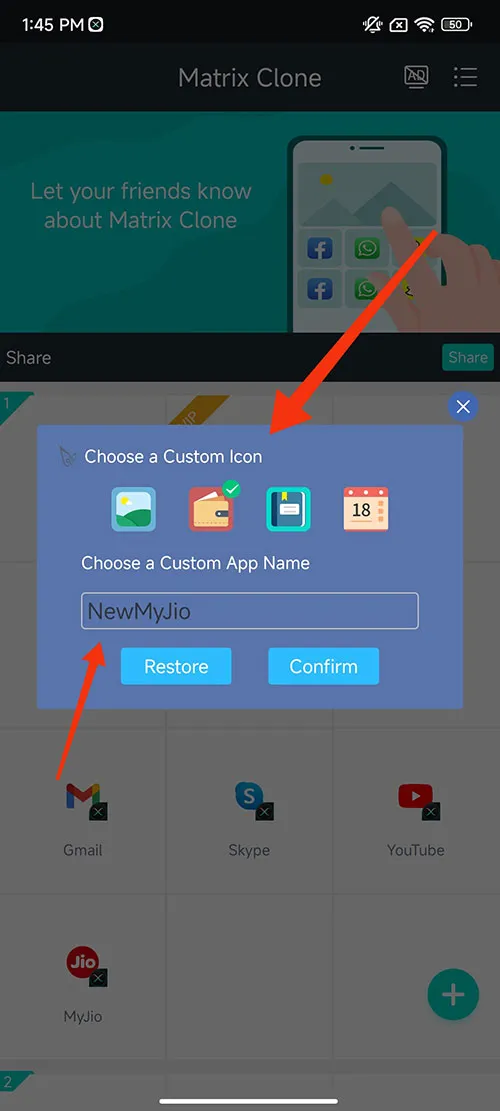 Steps to rename and modify the app icon