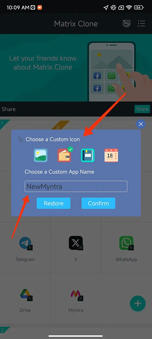 Steps to rename and modify the app icon