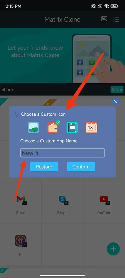 Steps to rename and modify the app icon