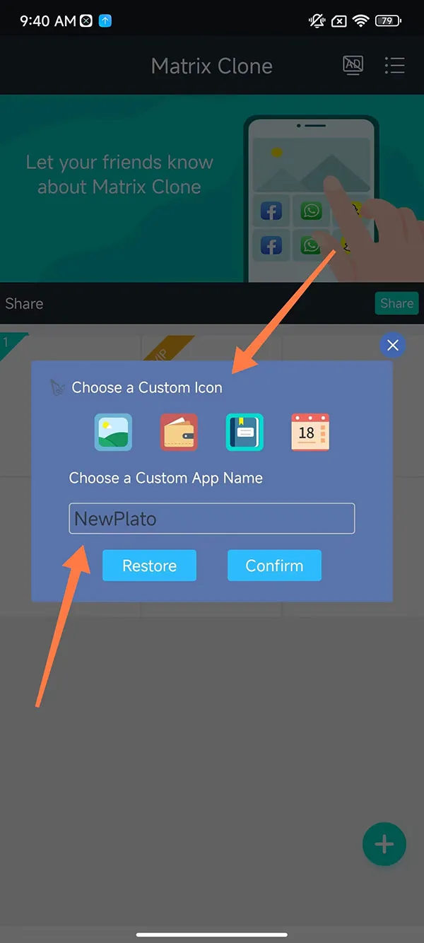 Steps to rename and modify the app icon