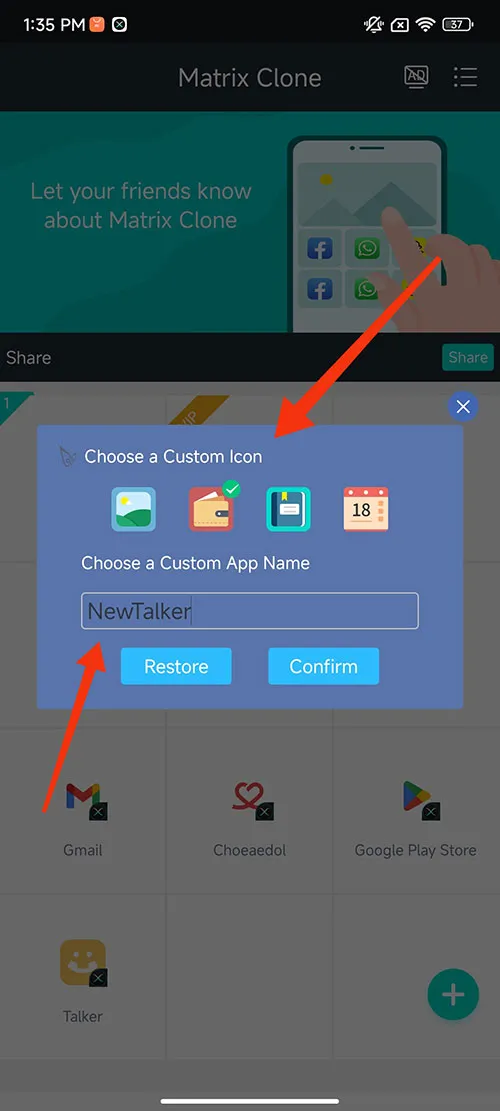 Steps to rename and modify the app icon