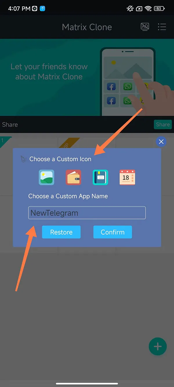 Steps to rename and modify the app icon