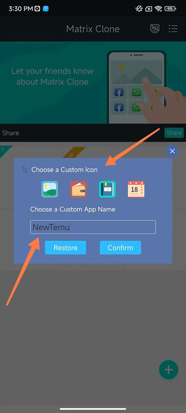 Steps to rename and modify the app icon