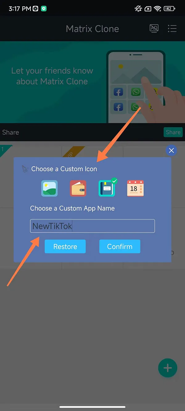 Steps to rename and modify the app icon