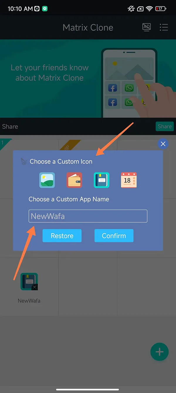 Steps to rename and modify the app icon