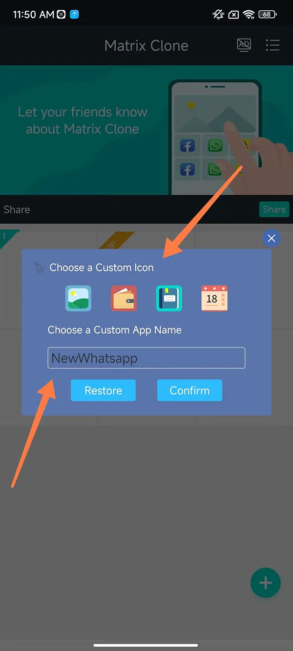 Steps to rename and modify the app icon