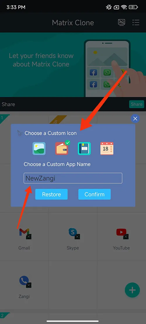 Steps to rename and modify the app icon