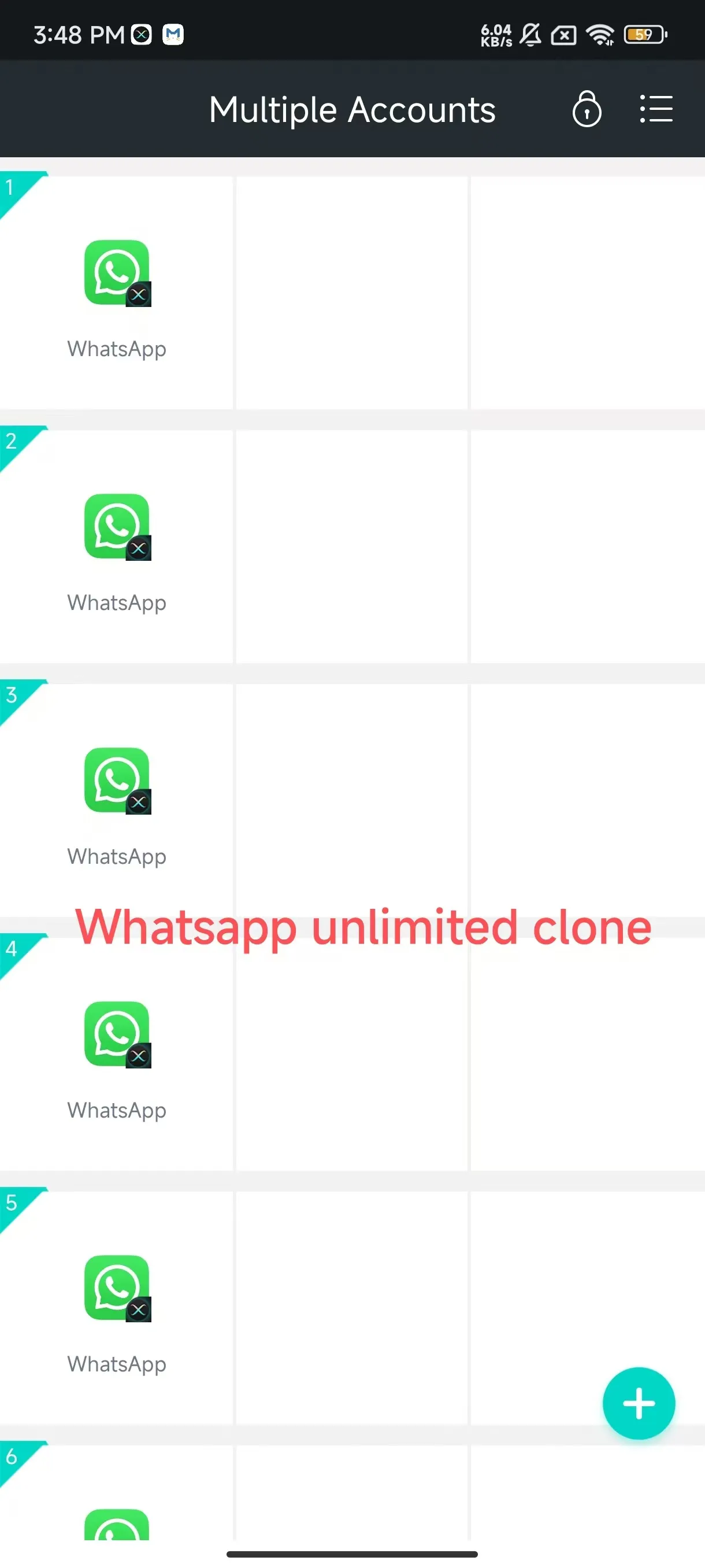 Unlimited app cloning